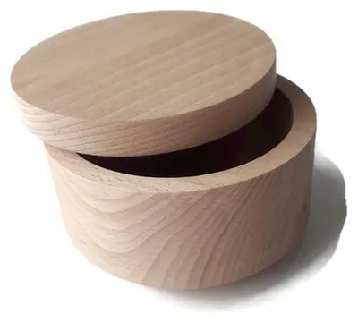 Produktbild von Akademiadrewna Runde Holzschatulle für Schmuck DECOUPAGE