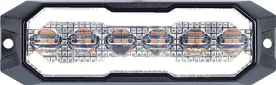 Produktbild von Berger & Schröter | 2er Set 12 LED Front Stroboskoplicht Orange mit Frontlicht, Positionslicht, Warnleuchte, Warnlicht, Blitzlicht Weiß 12V/24V
