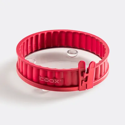 Produktbild von coox Quicheform mit Glas-Servierplatte und Glasfüßen 26 cm in rot