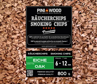 Immagine prodotto di PINI 800 g Trucioli per affumicatura Quercia 6-12 mm Trucioli per affumicatura Trucioli per affumicatura