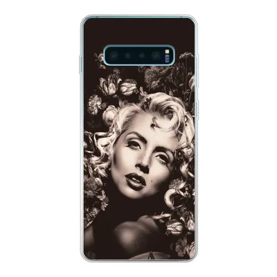 Produktbild von MuchoWow® Handyhülle Schutzhülle Hülle für Samsung Galaxy S10 Plus Frau - Blumen - Schmetterling Silikon Softcase Handy Hülle - Schutzhülle