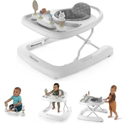 Produktbild von Einfallsreichung Schritt & Sprout Baby Traber - 3 in 1 - 51 x 66 x 74 cm - Weiß und Grau - ab 6 Monaten