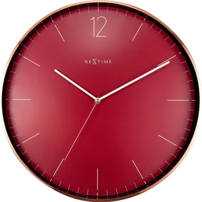 Produktbild von Wanduhr Essential Metall Glas rot Ø 40 cm