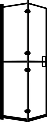 Produktbild von vidaXL Faltbare Duschkabine ESG Schwarz 120x140 cm