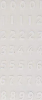 Produktbild von Wachszahlen Zahlen-Set 0-9 "BASIC " Weiß 8 x 0 mm, zum Verzieren von Kerzen