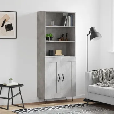 Produktbild von Highboard Betongrau 69,5x34x180 cm Holzwerkstoff