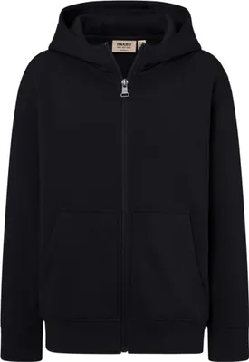 Produktbild von HAKRO Kinder Kapuzen-Sweatjacke #565 Gr. 146/152 schwarz