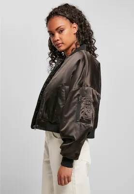 Zdjęcie produktu dla Urban Classics Ladies - SATIN BOMBER Oversized Jacket - M