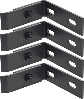 Imagen del producto de Soportes para valla de alambre, doble, 4 unidades, de metal galvanizado, para cercas de jardín