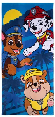 Produktbild von Paw Patrol - Kinder Strandtuch Badetuch Handtuch 100% Baumwolle 140 x 70 cm Blau