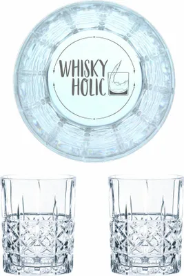 Produktbild von Nachtmann Whiskyglas Gravur Whiskyholic, Whiskeygläser Set, Gravur, Geschenk, Kristallglas, 345 ml, 2er Set