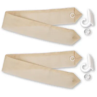 Obrázok produktu pre Bestlivings riasiace pásky Noella Beige Nude na záclony / závesy s klipmi v balení po 2 kusoch