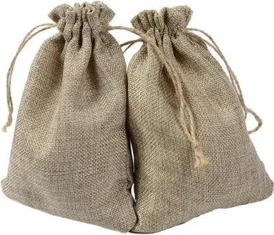 Produktbild von 10 Stück 30 x 40 cm Groß Jutesack Jutebeutel Geschenk Taschen Jutesäckchen mit Kordelzug für Adventskalender Schmuck Gastgeschenke Hochzeit und DIY Handwerk