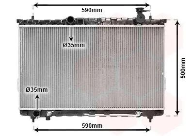 Produktbild von VAN WEZEL 82002110 Kühler Wasserkühler Motorkühler für HYUNDAI SANTA FÉ I (SM)