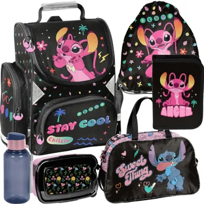 Produktbild von Mega Schulset – STITCH 6-teiliges Schulranzen-Set Für Jungen & Mädchen Klasse 1–4 disney