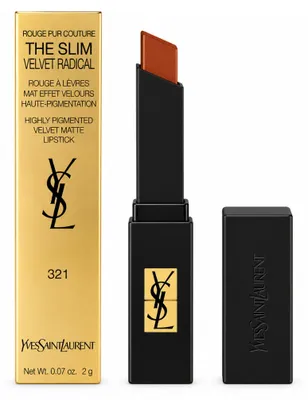 Image de Yves Saint Laurent Lippenstift Yves Saint Laurent Rouge Pur Couture The Slim Velvet Radical Lipstick 321 2.1gr, Image générée par une IA