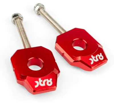 Obrázok produktu pre STR8 Pár napínačov reťaze, červené, DERBI 12 mm