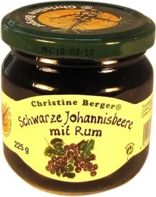 Produktbild von Fruchtaufstrich - Schwarze Johannisbeere mit Rum (225 g)
