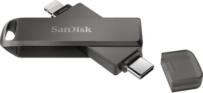 Obrázok produktu pre SanDisk iXpand, 128 GB, USB Type-C / Lightning, 3.2 Gen 1 (3.1 Gen 1), Kĺb, 5 g, Čierna