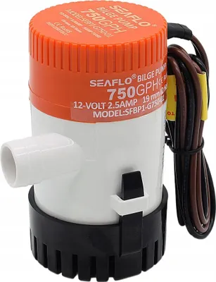 Produktbild von Bilgenpumpe zum Abpumpen von Wasser für Yachten und Boote, 12 V, 47 l/min, leistungsstark