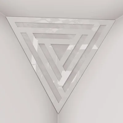 Produktbild von 4er-Set – Deckenecken-Bassfalle "Triangle-F" | Pyramidenförmiger Akustikschaum mit laminierter HDF-Platte und Stoff [SCIFI -Weißer Kunststoff|Weiß]