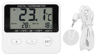Produktbild von Kühlschrank-Alarmthermometer für den Innen- und Außenbereich, universelle Temperaturmessung mit Sonde