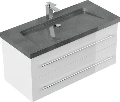 Produktbild von Badmöbel Granit G654 YAMO 100 cm 1 Hahnloch SoftClose in versch. Ausführungen
