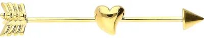 Produktbild von Zungenpiercing, Intim-Piercing Chirurgenstahl Industrial Ohrpiercing PFEIL + HERZ