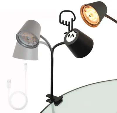 LED-Klemmleuchte, dimmbar, 6 W, 2700 K, IP44, schwarz