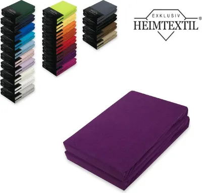 Produktbild von Doppelpack Jersey Spannbettlaken Premium Lila 60 x 120 - 70 x 140 cm