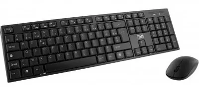 Immagine prodotto di T'nB KBSCBK2, Con e senza fili, Wireless RF + USB, Interruttore a membrana, AZERTY, Nero, Include mouse