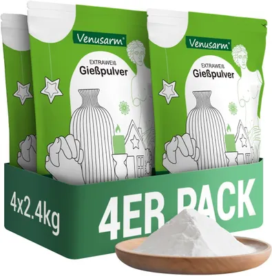 Produktbild von Venusarm Gießpulver 9,6kg, Beruhigende Härte Gießmasse für Detailgetreue Reliefs Gipsformen Kunst- und Bastelprojekte