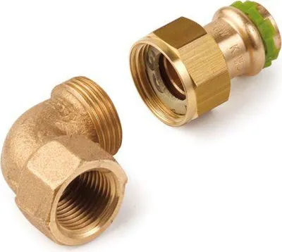 Produktbild von Kupfer Pressfitting Sudo-Press Winkelverschraubung 90° Innengewinde 12 mm - 1/2' Kontur V DVGW