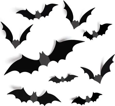 Zdjęcie produktu dla Bats Wall Decor 88PCS Halloweenowa dekoracja Nietoperze Realistyczne naklejki ścienne z PVC 3D Czarny Straszny Nietoperz do przerażającego wystroju domu Halloweenowe dekoracje imprezowe DIY Naklejka ścienna Łazienka Wewnętrzny wystrój Halloween 4 rozmiary