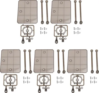 Productafbeelding van 5 stuks actiefiguurondersteuning, zwart kunststof, displayhouder voor poppenmodellen, geschikt voor 1/144 speelgoed