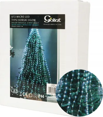 Produktbild von Pony Tail Weihnachtsbaum Lichter 672 Led Kaltweiss, 5M Kabel 16 Stränge Ip44