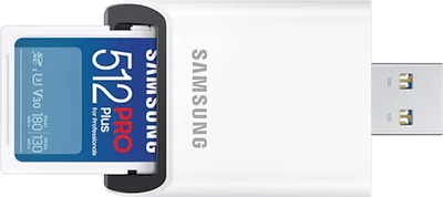 Produktbild von SAMSUNG SDXC-Speicherkarte PRO Plus (2023) 512GB inkl. USB-Kartenleser