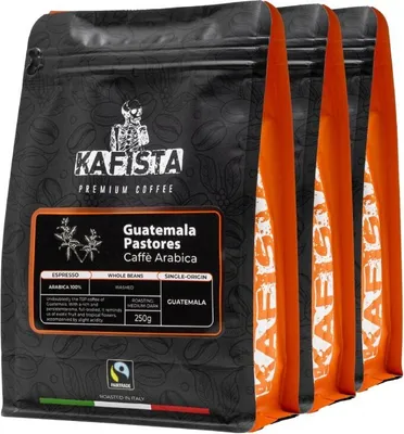 Immagine prodotto di Kafista "Guatemala Pastores" - Caffè in grani, 100% Arabica, caffè espresso, torrefatto in Italia 3x250g