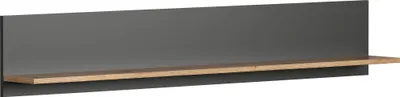 Produktbild von trendteam Wohnen Esteban Wandboard, Anthrazit Melamin/ Evoke Oak Melamin, B/H/T: 150/25/18 cm