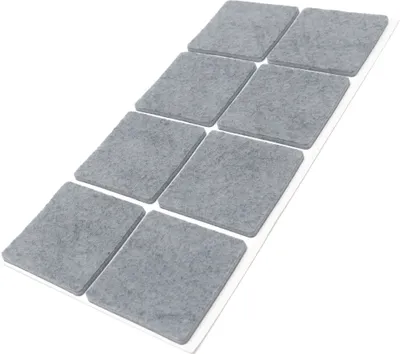 Produktbild von Adsamm® | 8 x selbstklebende Filzgleiter / Grau / 50x50 mm / quadratisch / Möbelgleiter aus Filz mit 3.5 mm Stärke