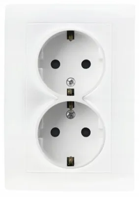 Produktbild von VCX LC-15 Doppeltes Schuko Steckdosen Typ F Weiß