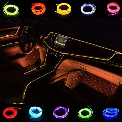 Produktbild von EL-Draht 3m flexibel Neonlichtschlauch Orange DC-12V für Auto Weihnachtsdekor