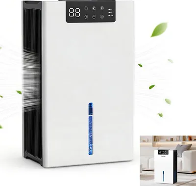 Produktbild von 2,4L  Leiser Luftentfeuchter mit Filter – Automatisch Abschalten, 90W Raumentfeuchter, Timer, LED Anzeige, 5-30m²