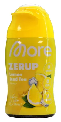 Produktbild von More Zerup Lemon Iced Tea Flavour Getränkesirup Zero, 5er Pack (5 x 65ml Flasche)