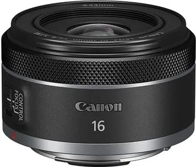 A close-up studio shot of a Canon camera lens.