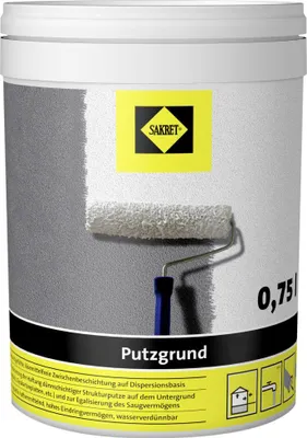 Produktbild von SAKRET Putzgrund 0,75 l weiß Quarzsand Haftgrundierung für Innen & Außen
