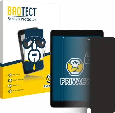 Produktbild von BROTECT Sichtschutzfolie für Apple iPad 10.2" WiFi 2021 / WiFi Cellular 2021 Anti-Spy Privacy Sichtschutz Blickschutz Folie Blaulicht-Schutz