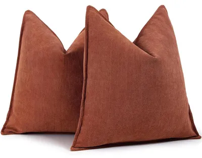 Obrázek produktu pro Pohodlné povlaky na polštáře 50x50 cm, materiál: Chenille, sada 2 kusů, dekorativní polštáře, polštáře na pohovku