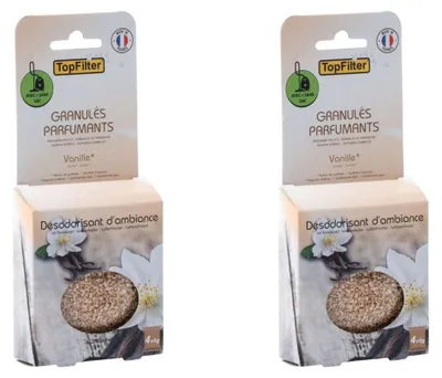 Image de Lot de 2 x 4 Sachets de granulés de parfum pour aspirateur à la vanille TopFilter