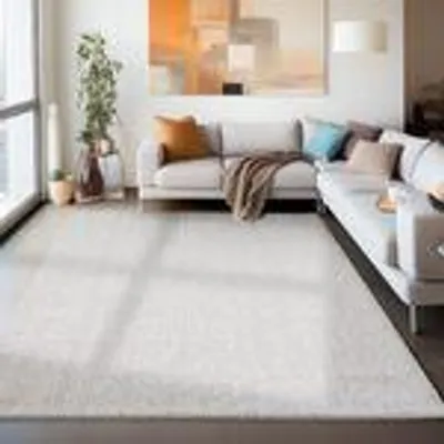Zdjęcie produktu dla Modern Wohnzimmereppich Robust Meliert Einfarbiger Schlingenteppich Cut-Loop Design, Rozmiar: 80 x 150 cm, Kolor: Srebrny